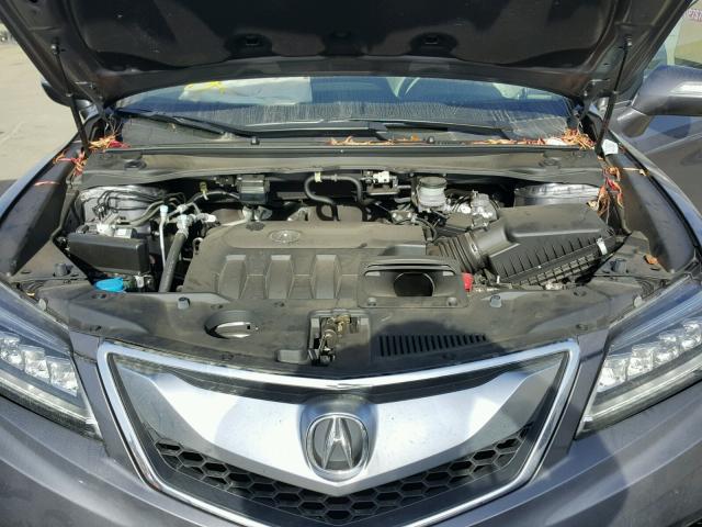 5J8TB3H50HL010435 - 2017 ACURA RDX TECHNO GRAY photo 7