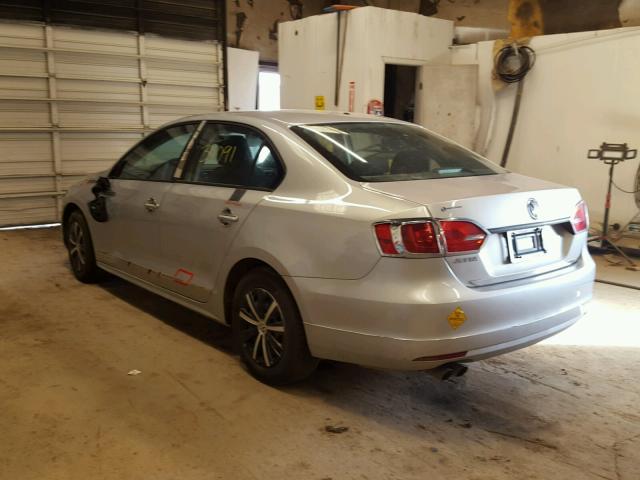 3VW1K7AJ4EM436754 - 2014 VOLKSWAGEN JETTA BASE SILVER photo 3