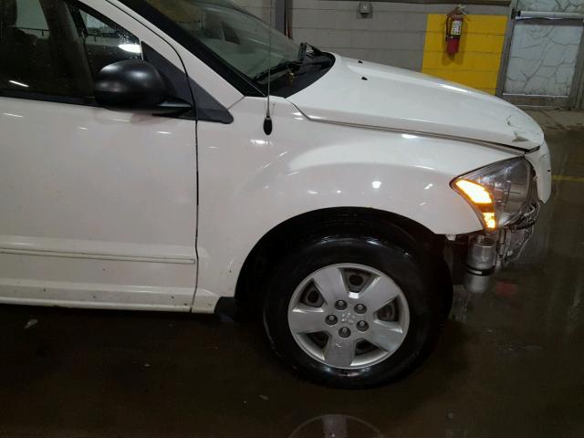 1B3HB28B97D284764 - 2007 DODGE CALIBER WHITE photo 9