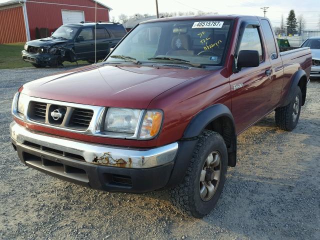 1N6ED26Y9YC322257 - 2000 NISSAN FRONTIER K MAROON photo 2