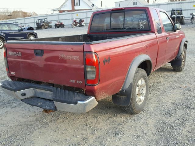 1N6ED26Y9YC322257 - 2000 NISSAN FRONTIER K MAROON photo 4