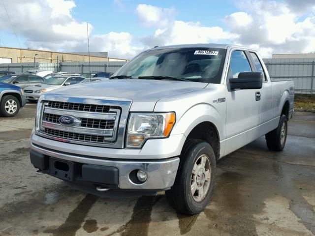 1FTFX1EF4DFA02913 - 2013 FORD F150 SUPER SILVER photo 2