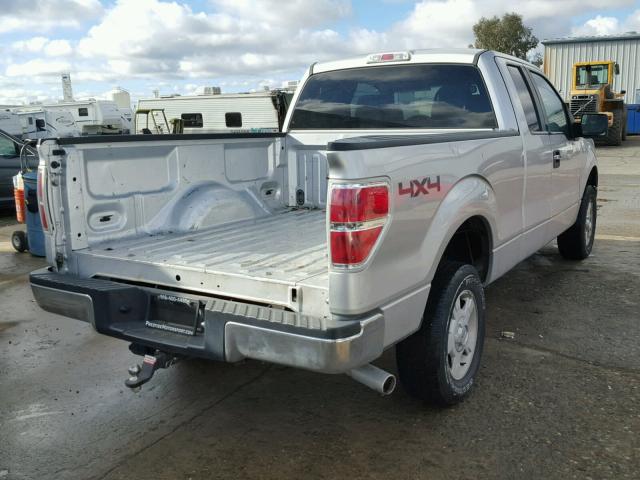 1FTFX1EF4DFA02913 - 2013 FORD F150 SUPER SILVER photo 4