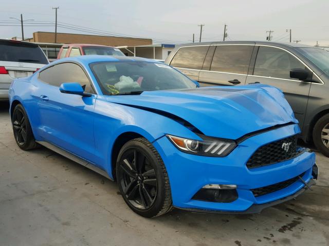 1FA6P8TH1H5240815 - 2017 FORD MUSTANG BLUE photo 1