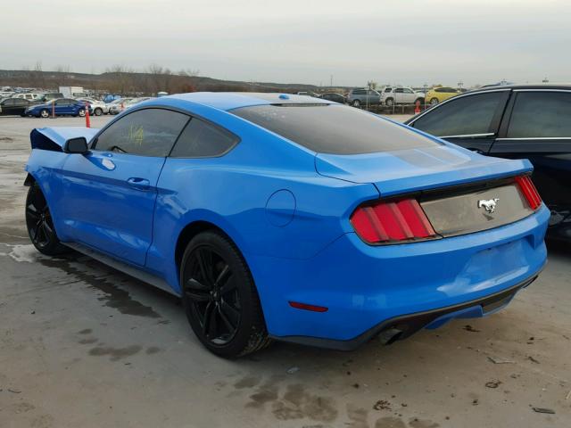 1FA6P8TH1H5240815 - 2017 FORD MUSTANG BLUE photo 3