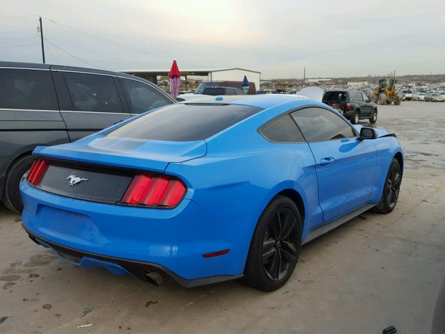 1FA6P8TH1H5240815 - 2017 FORD MUSTANG BLUE photo 4