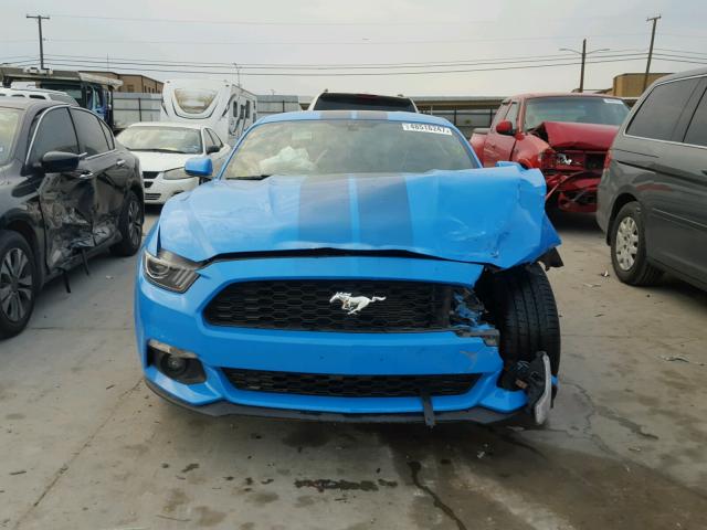 1FA6P8TH1H5240815 - 2017 FORD MUSTANG BLUE photo 8