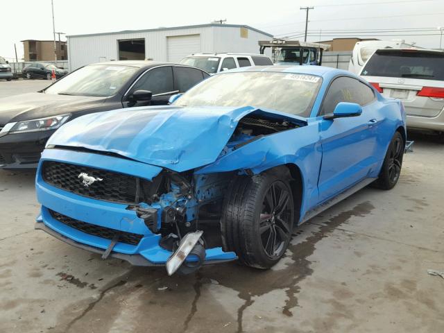 1FA6P8TH1H5240815 - 2017 FORD MUSTANG BLUE photo 9