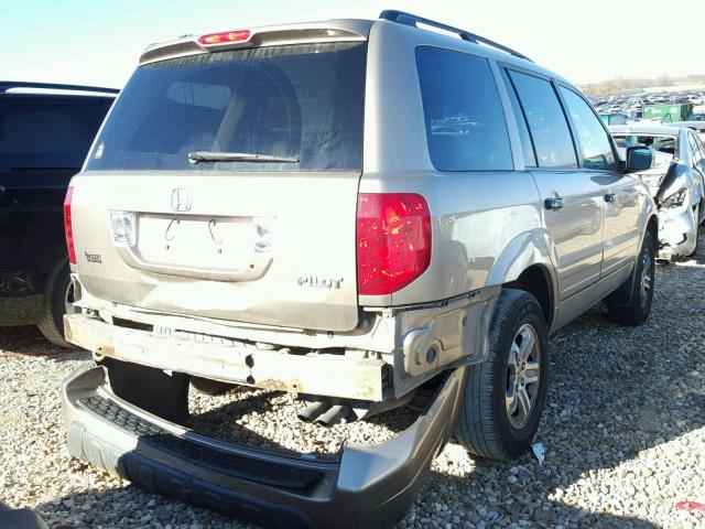 2HKYF18513H594743 - 2003 HONDA PILOT EXL TAN photo 4