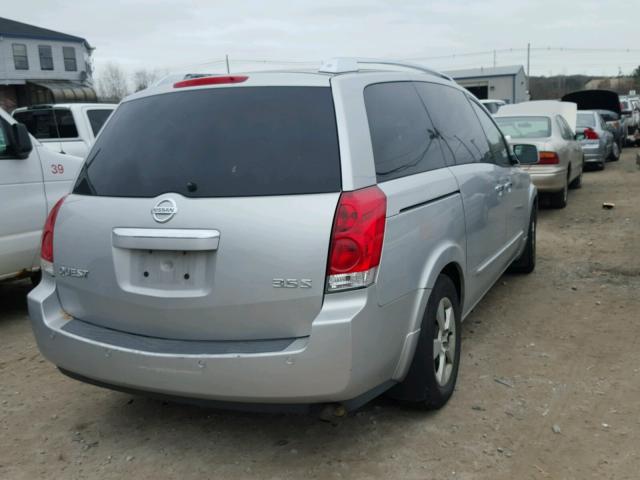 5N1BV28U17N124624 - 2007 NISSAN QUEST S GRAY photo 4