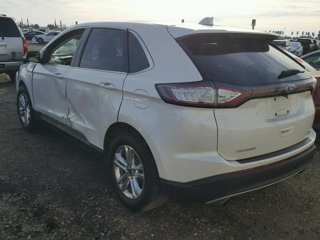 2FMTK4J97FBB81760 - 2015 FORD EDGE SEL WHITE photo 3