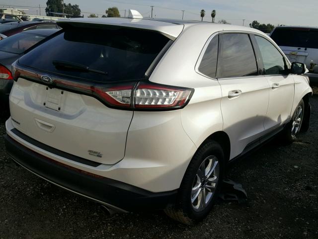 2FMTK4J97FBB81760 - 2015 FORD EDGE SEL WHITE photo 4