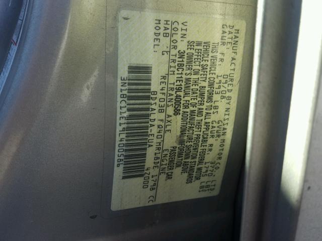 3N1BC11E19L400586 - 2009 NISSAN VERSA S GOLD photo 10