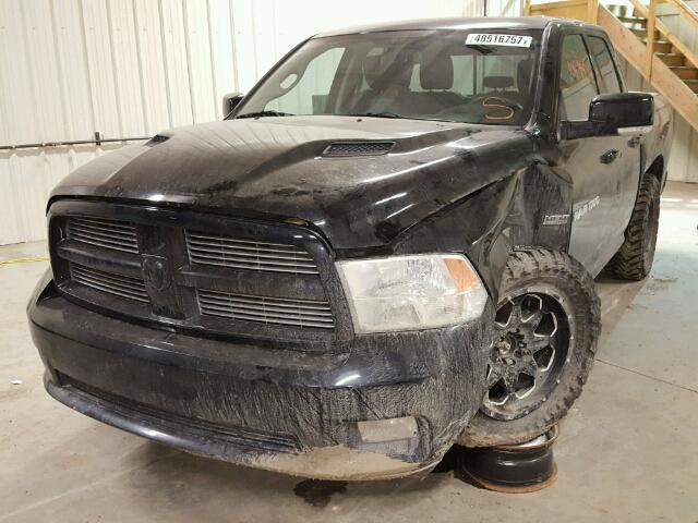 1C6RD7HT3CS256555 - 2012 DODGE RAM 1500 S BLACK photo 2