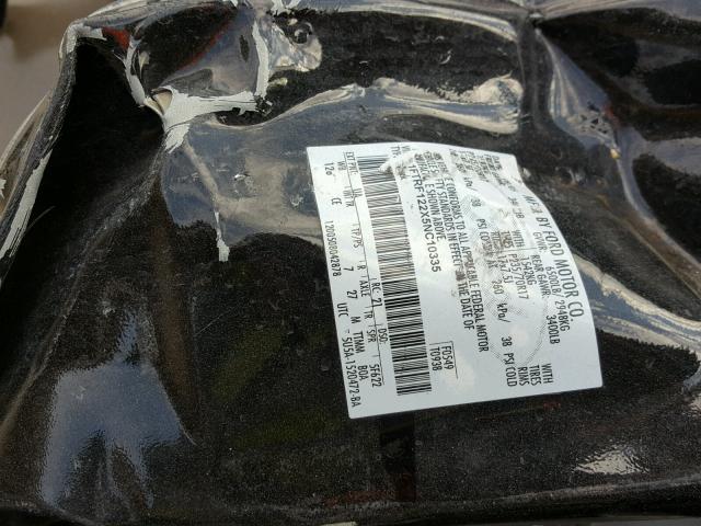 1FTRF122X5NC10335 - 2005 FORD F150 BLACK photo 10