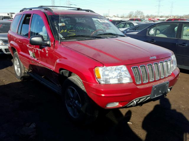 1J8GW68J32C264398 - 2002 JEEP GRAND CHER RED photo 1