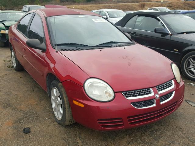 1B3ES56C95D246061 - 2005 DODGE NEON SXT RED photo 1