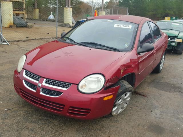 1B3ES56C95D246061 - 2005 DODGE NEON SXT RED photo 2