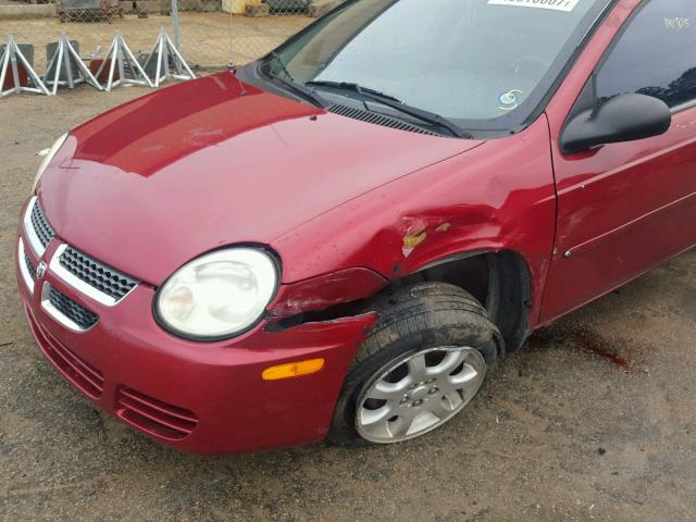 1B3ES56C95D246061 - 2005 DODGE NEON SXT RED photo 9