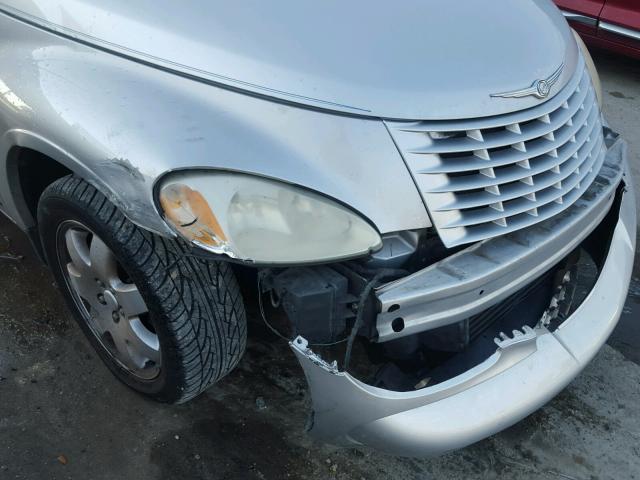 3C3EY55E85T620402 - 2005 CHRYSLER PT CRUISER SILVER photo 9