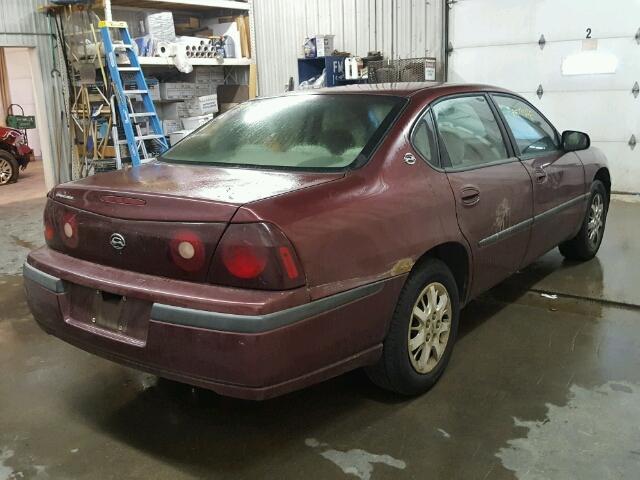 2G1WF52EXY9242996 - 2000 CHEVROLET IMPALA MAROON photo 4