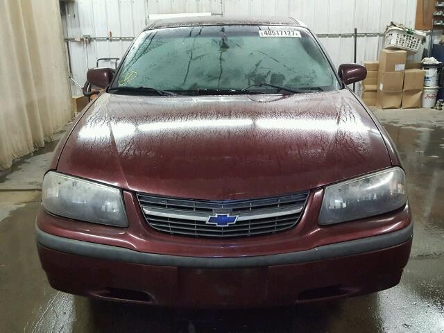 2G1WF52EXY9242996 - 2000 CHEVROLET IMPALA MAROON photo 9