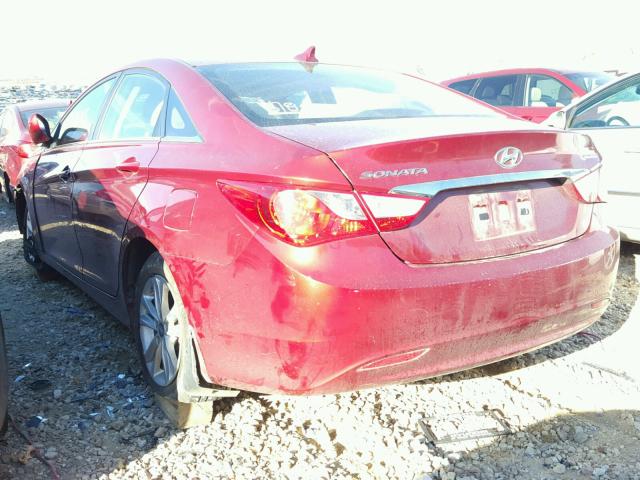 5NPEB4AC4BH259080 - 2011 HYUNDAI SONATA GLS RED photo 3