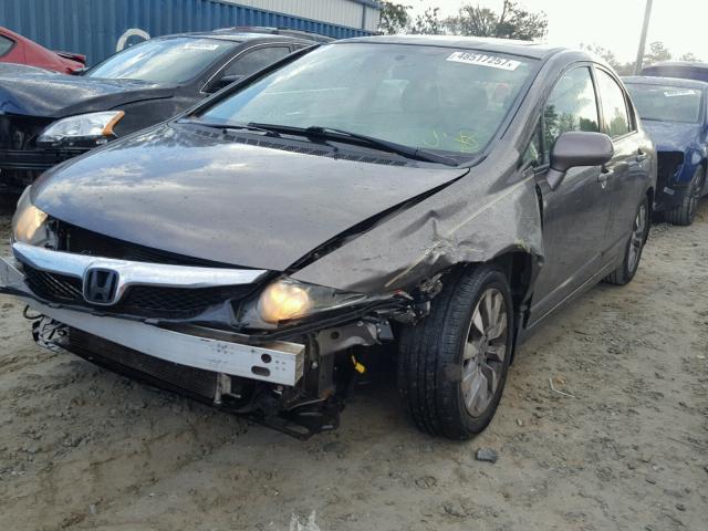 2HGFA16999H519318 - 2009 HONDA CIVIC EXL رمادي صورة 2