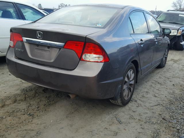 2HGFA16999H519318 - 2009 HONDA CIVIC EXL رمادي صورة 4