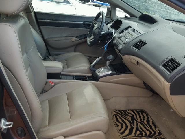 2HGFA16999H519318 - 2009 HONDA CIVIC EXL رمادي صورة 5