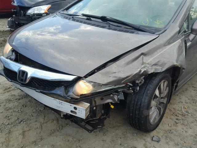 2HGFA16999H519318 - 2009 HONDA CIVIC EXL رمادي صورة 9