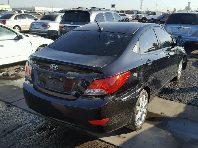 KMHCU4AE9DU425374 - 2013 HYUNDAI ACCENT GLS BLACK photo 4