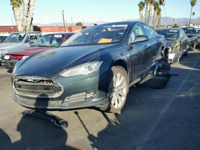 5YJSA1DP0DFP05312 - 2013 TESLA MODEL S BLACK photo 2