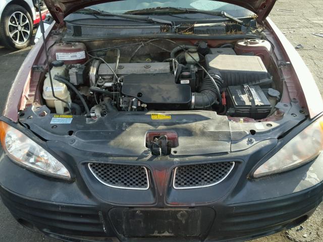 1G2NF52T0YM837736 - 2000 PONTIAC GRAND AM S 栗色 照片 7