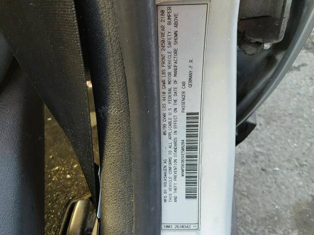 WVWPD63B3XE508284 - 1999 VOLKSWAGEN PASSAT GLX 银色 照片 10