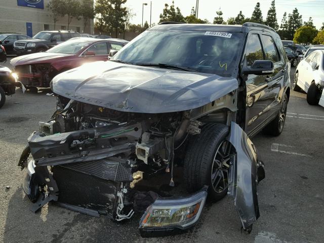 1FM5K8GTXHGC21876 - 2017 FORD EXPLORER S CHARCOAL photo 2