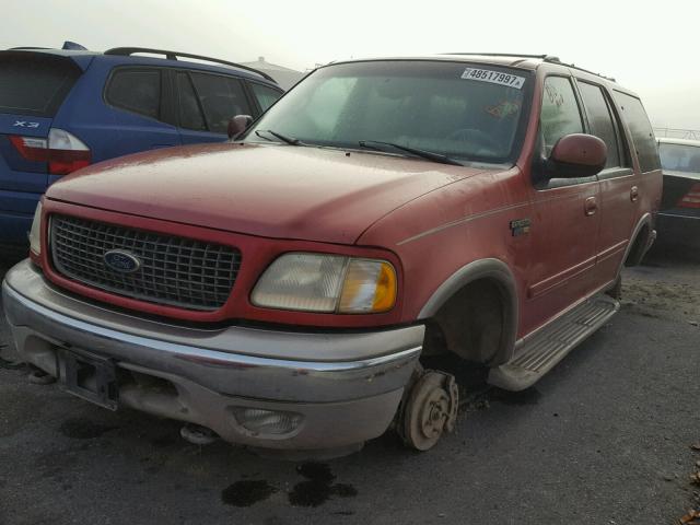 1FMPU18L31LA26126 - 2001 FORD EXPEDITION RED photo 2