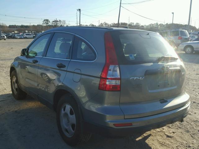 5J6RE4H3XAL013816 - 2010 HONDA CR-V LX BLUE photo 3