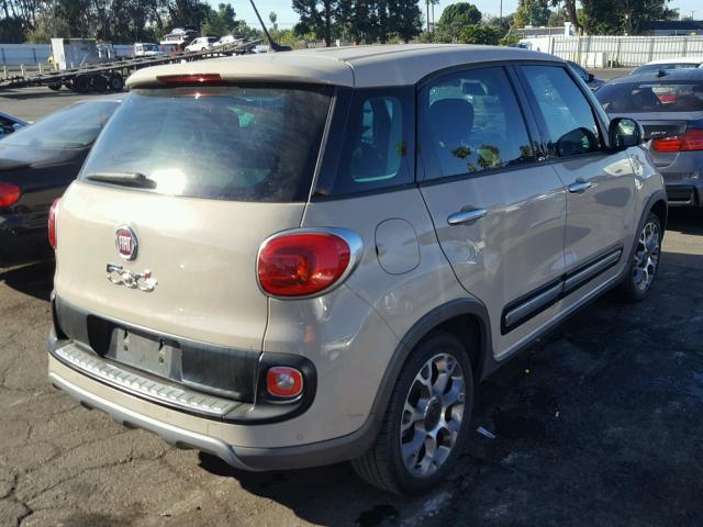 ZFBCFADH0EZ018506 - 2014 FIAT 500L TREKK TAN photo 4