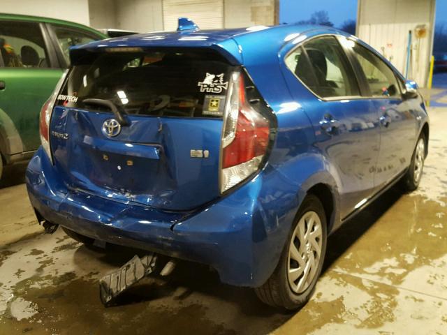 JTDKDTB33F1093072 - 2015 TOYOTA PRIUS C BLUE photo 4