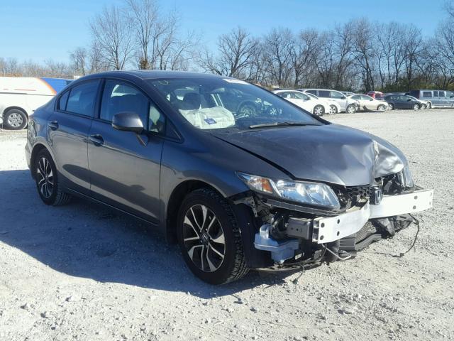 19XFB2F98DE005949 - 2013 HONDA CIVIC EXL GRAY photo 1