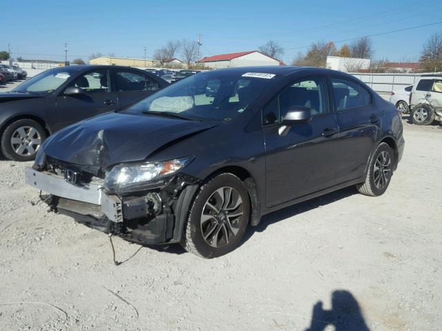 19XFB2F98DE005949 - 2013 HONDA CIVIC EXL GRAY photo 2