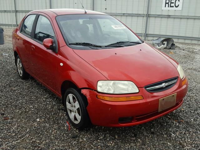 KL1TD56606B589887 - 2006 CHEVROLET AVEO BASE Czerwony zdjęcie 1