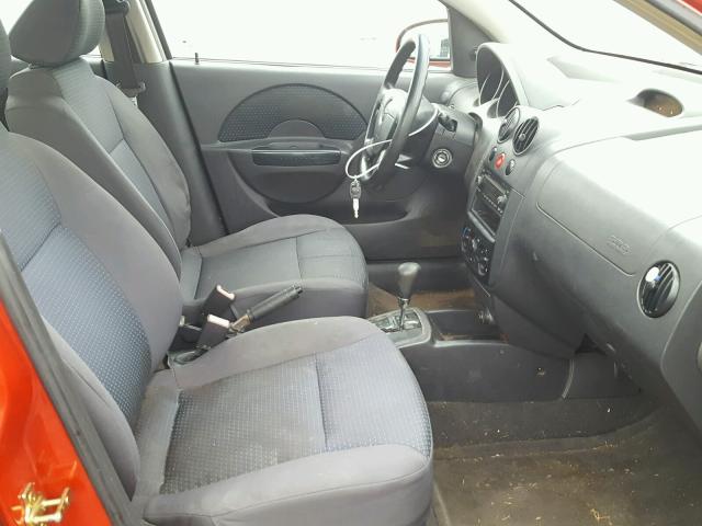 KL1TD56606B589887 - 2006 CHEVROLET AVEO BASE Czerwony zdjęcie 5