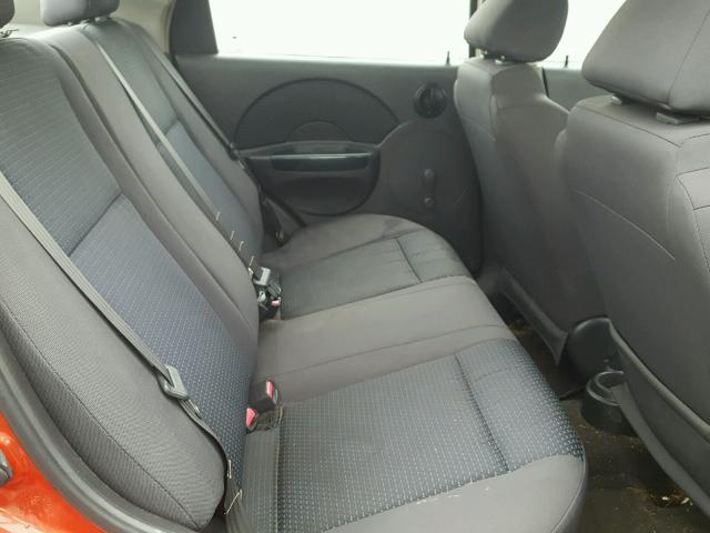 KL1TD56606B589887 - 2006 CHEVROLET AVEO BASE Czerwony zdjęcie 6