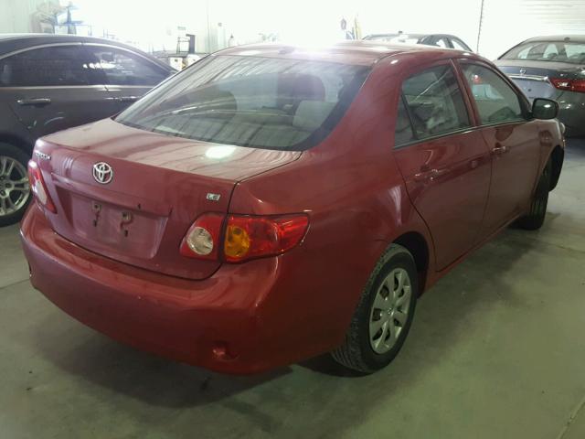 JTDBL40E39J043046 - 2009 TOYOTA COROLLA BA RED photo 4