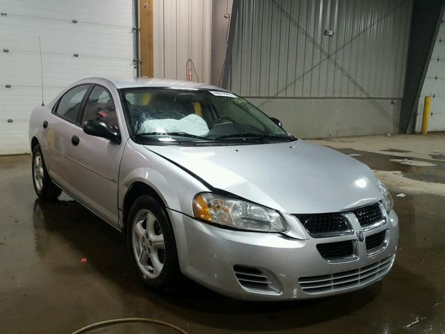 1B3EL36R84N275579 - 2004 DODGE STRATUS SE SILVER photo 1