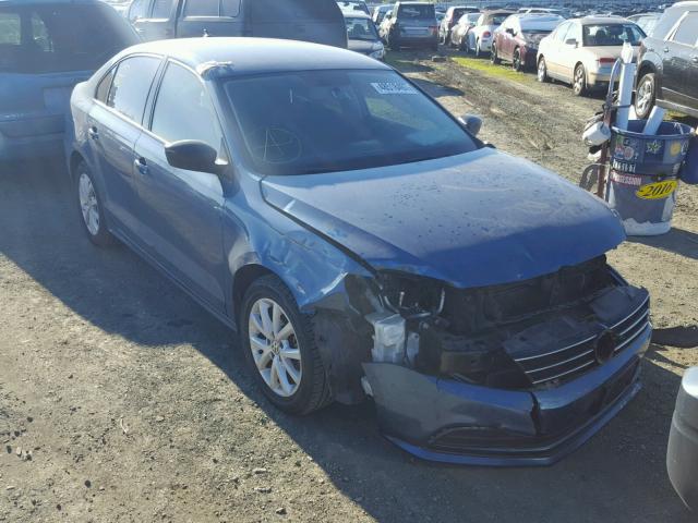 3VWD17AJ1FM256861 - 2015 VOLKSWAGEN JETTA SE BLUE photo 1