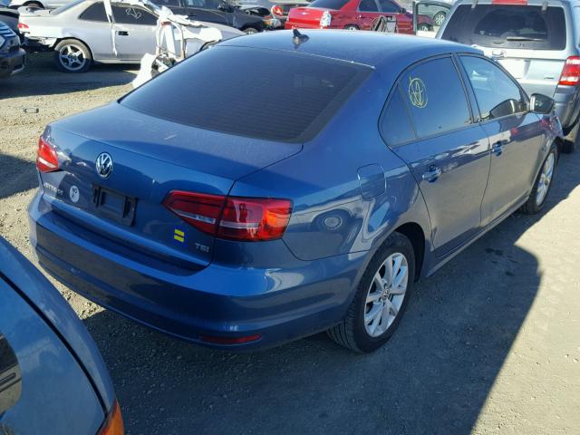 3VWD17AJ1FM256861 - 2015 VOLKSWAGEN JETTA SE BLUE photo 4