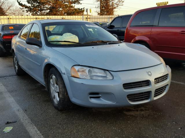 1B3EL46R92N129002 - 2002 DODGE STRATUS SE BLUE photo 1